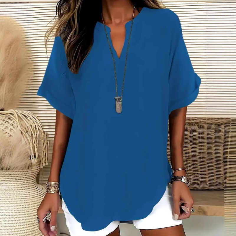 Laurel - Blusa vaporosa con escote en V