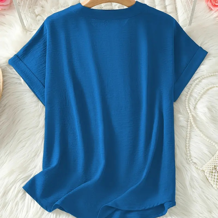 Laurel - Blusa vaporosa con escote en V