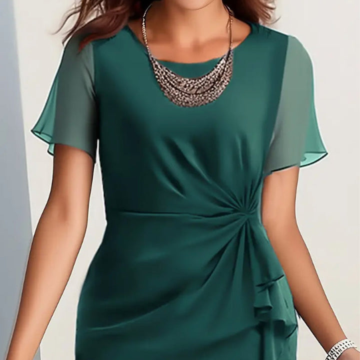 Arletta - Vestido con cintura fruncida y suave al tacto