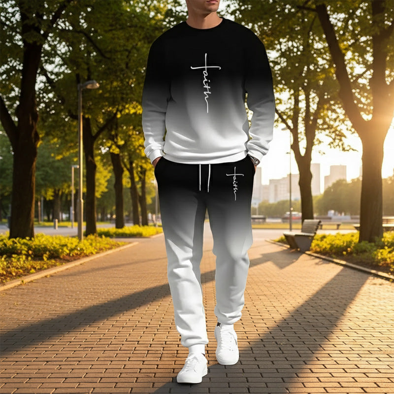 Noryx - Conjunto deportivo para hombre con tacto suave y efecto degradado