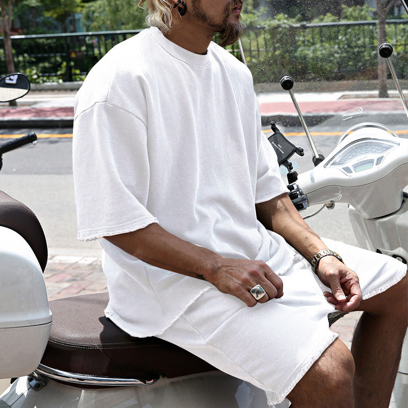 Eamon - Conjunto casual de playera oversize y shorts