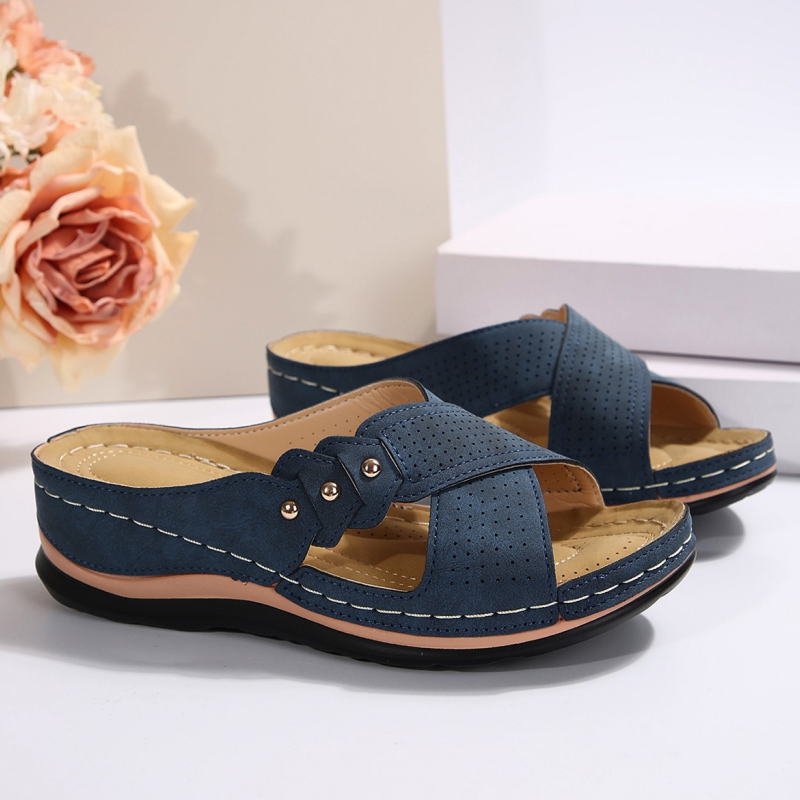 Jessavelle - Sandalias de cuña acolchadas