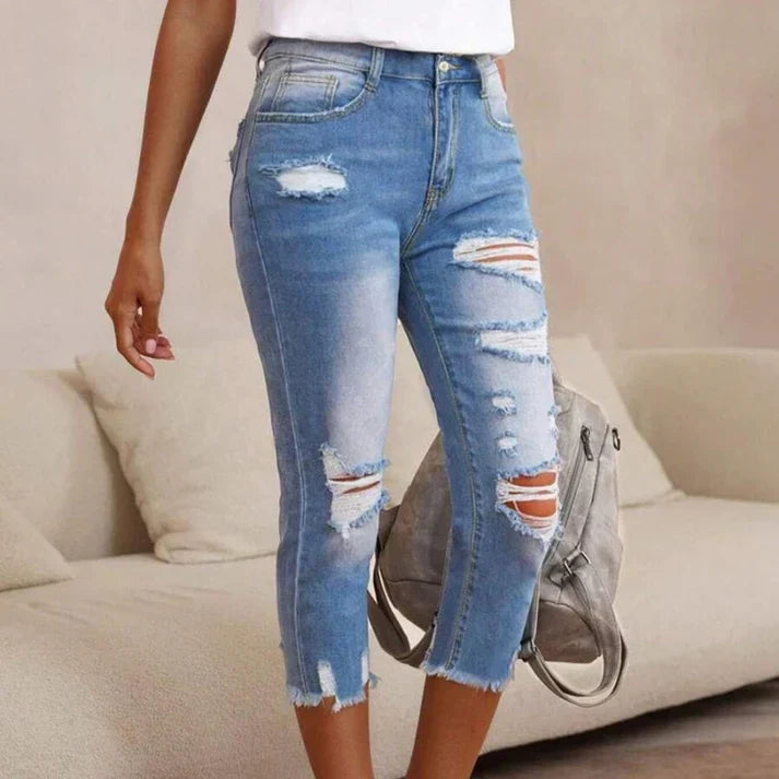 Delina - jeans desgastados