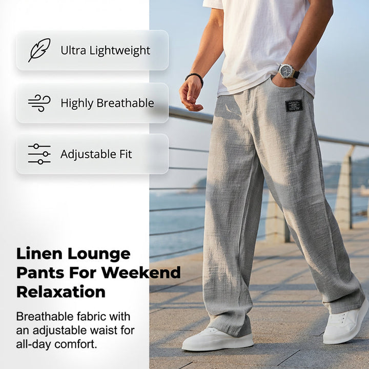 Callen - Pantalón de corte recto texturizado y ligero