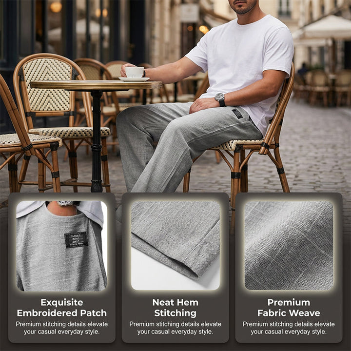 Callen - Pantalón de corte recto texturizado y ligero