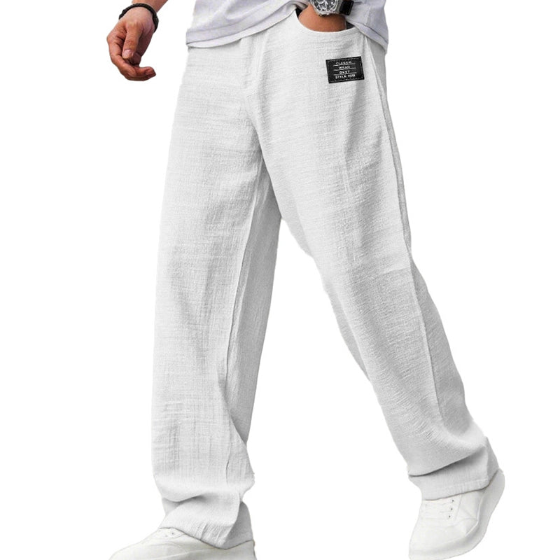 Callen - Pantalón de corte recto texturizado y ligero