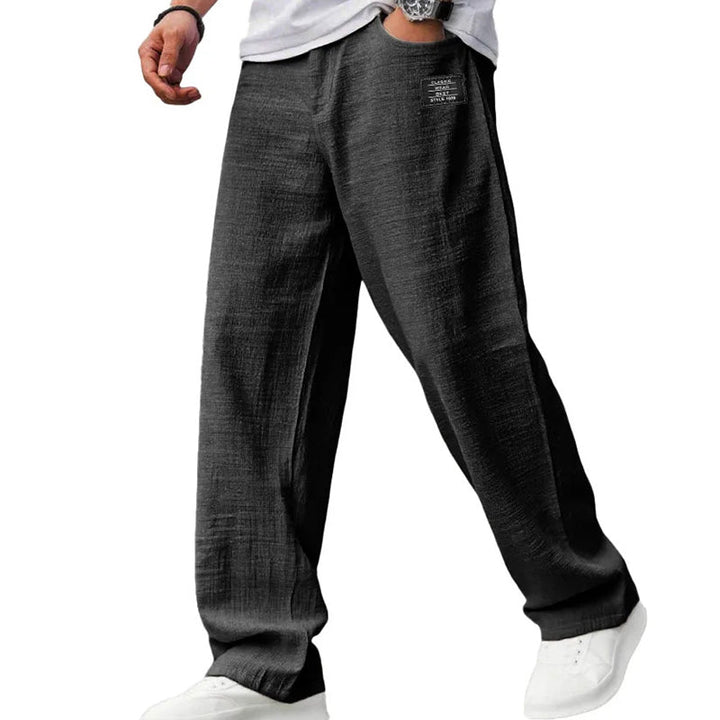 Callen - Pantalón de corte recto texturizado y ligero