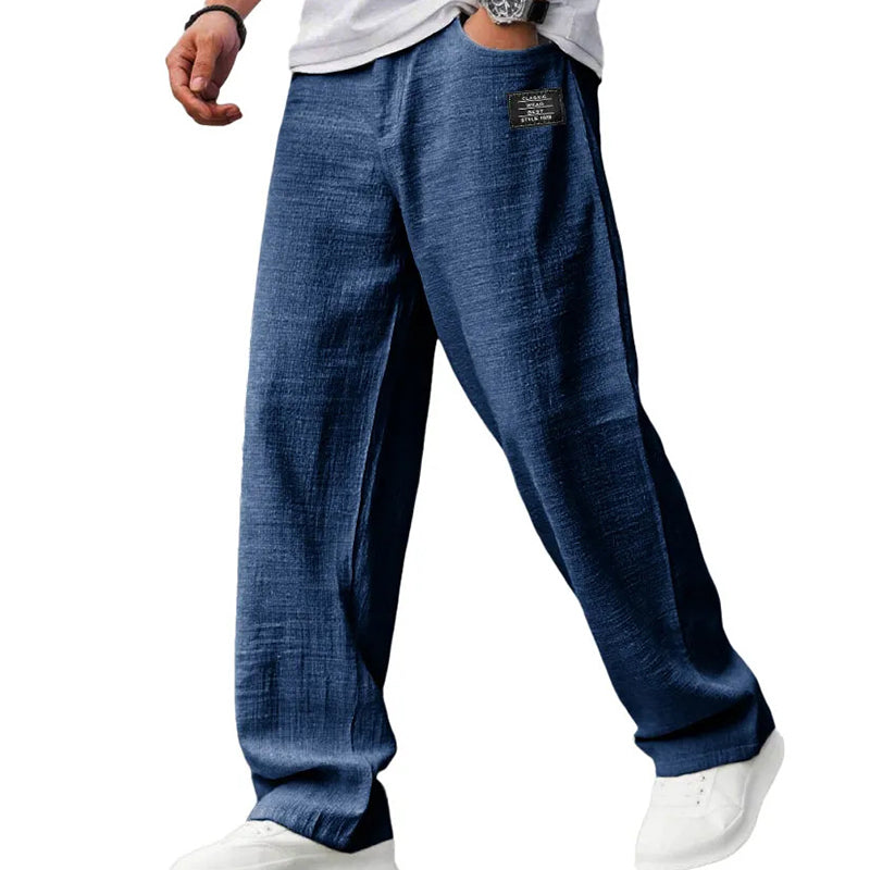 Callen - Pantalón de corte recto texturizado y ligero