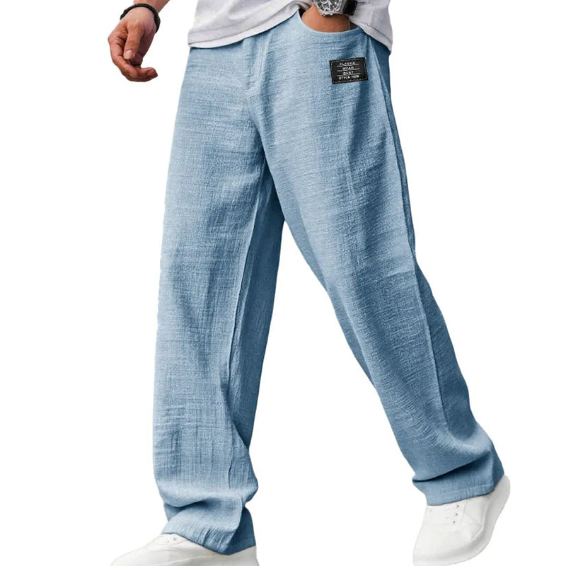 Callen - Pantalón de corte recto texturizado y ligero