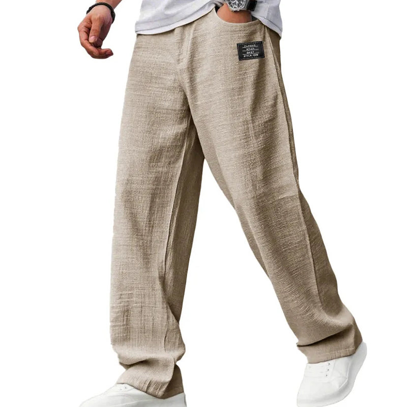 Callen - Pantalón de corte recto texturizado y ligero